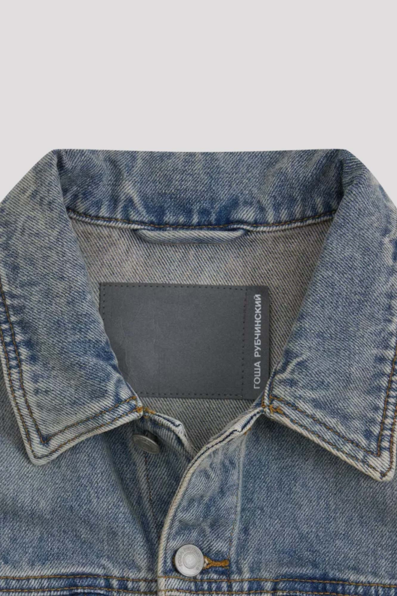 Джинсовая куртка ГОША РУБЧИНСКИЙ, цвет: голубой, DJT_0101_medium_overdyed купить онлайн