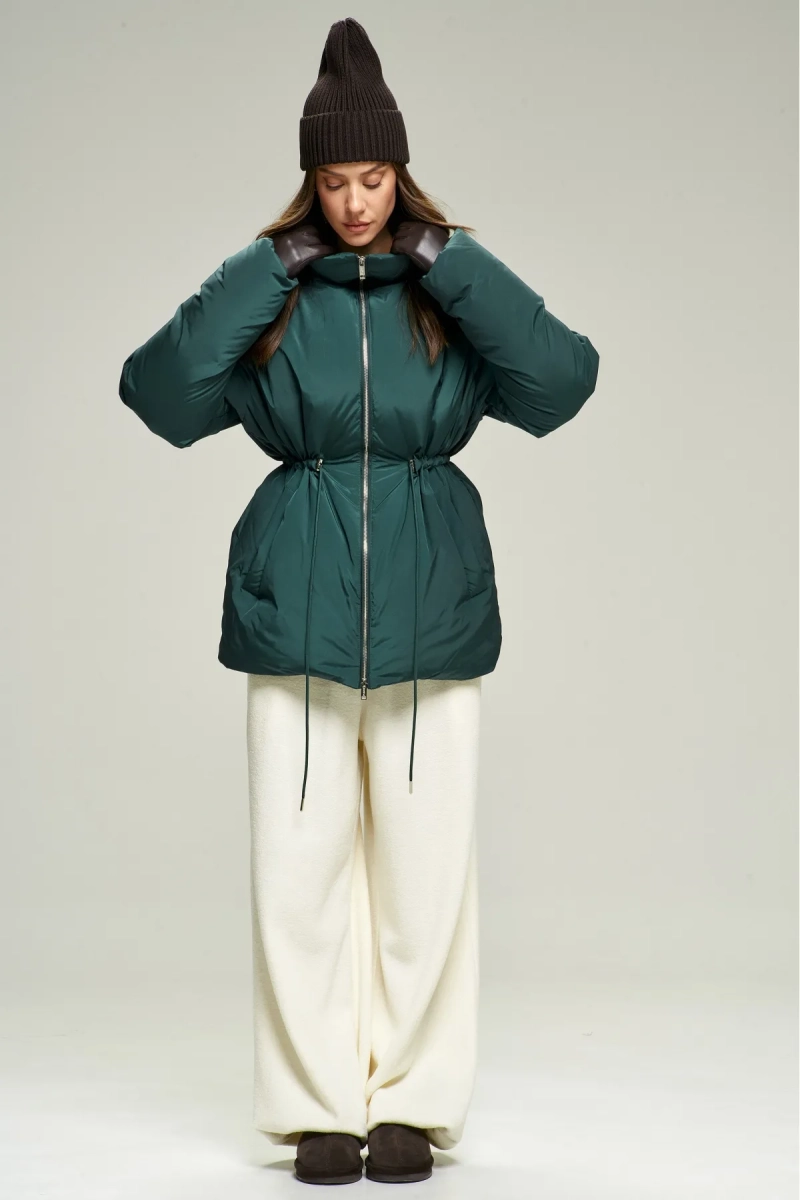 Пуховик на кулиске Pine Green Erist store, цвет: зеленый, НФ-00002825 купить онлайн