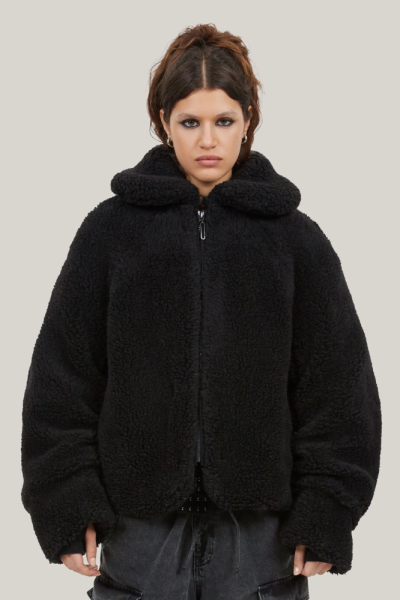 Оверсайз бомбер из шерсти