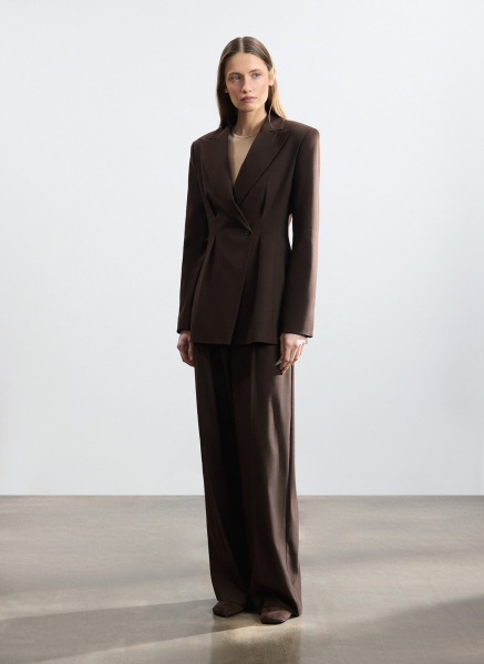 Брюки широкие ALL WE NEED, цвет: коричневый, 2602W1604-19 купить онлайн