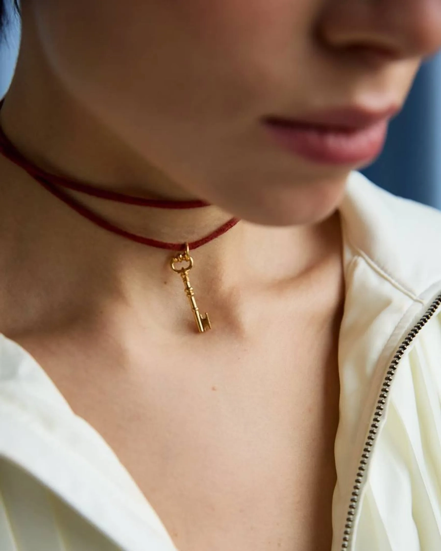 Серебряная подвеска «Счастья ключ» mini gold SBLESKOM, цвет: позолота, 22217 купить онлайн