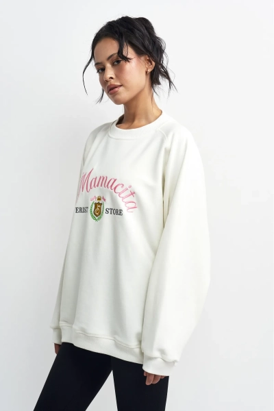 Свитшот винтажный Erist store, цвет: белый, НФ-00003402 купить онлайн