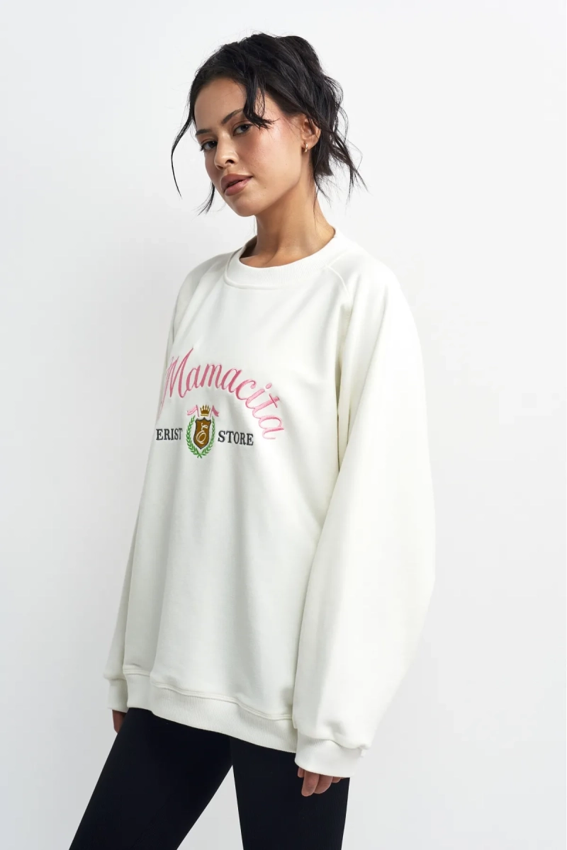 Свитшот винтажный Erist store, цвет: белый, НФ-00003402 купить онлайн
