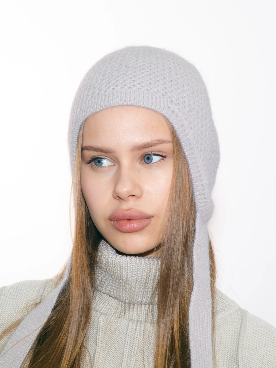 Чепчик на завязках вязка ажурная