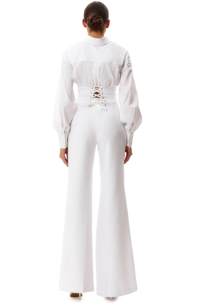 Брюки расклешённые SODAMODA, цвет: белый, 11250 купить онлайн