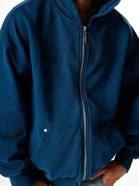 Худи Vintage waves zip hoodie U NAIPACHE, цвет: синий,  купить онлайн