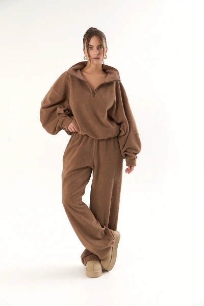 Брюки curly барашек ELASTIC, цвет: шоколад,  со скидкой купить онлайн
