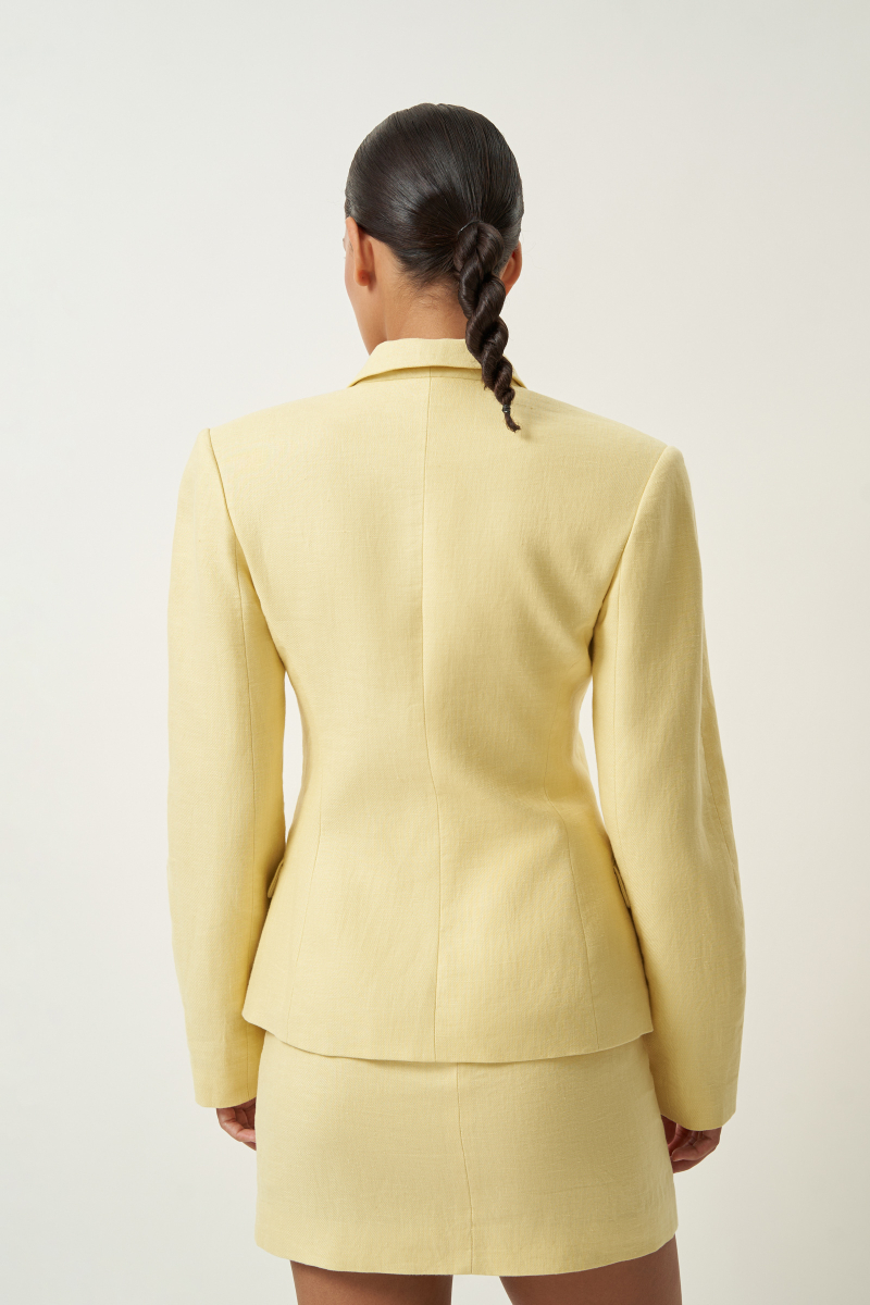 Жакет изо льна Charmstore, цвет: Желтый, 109-33050-330 купить онлайн