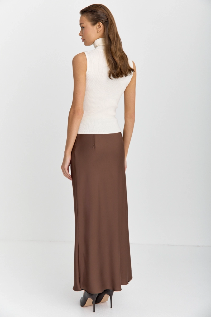 Юбка макси из двойной ткани
