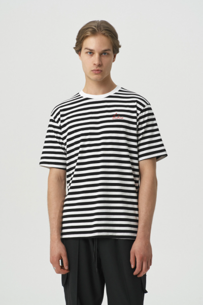 Футболка из хлопка в полоску Oversize Stripes