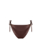 BELLA Brown Leather | Классический низ на завязках с кольцами