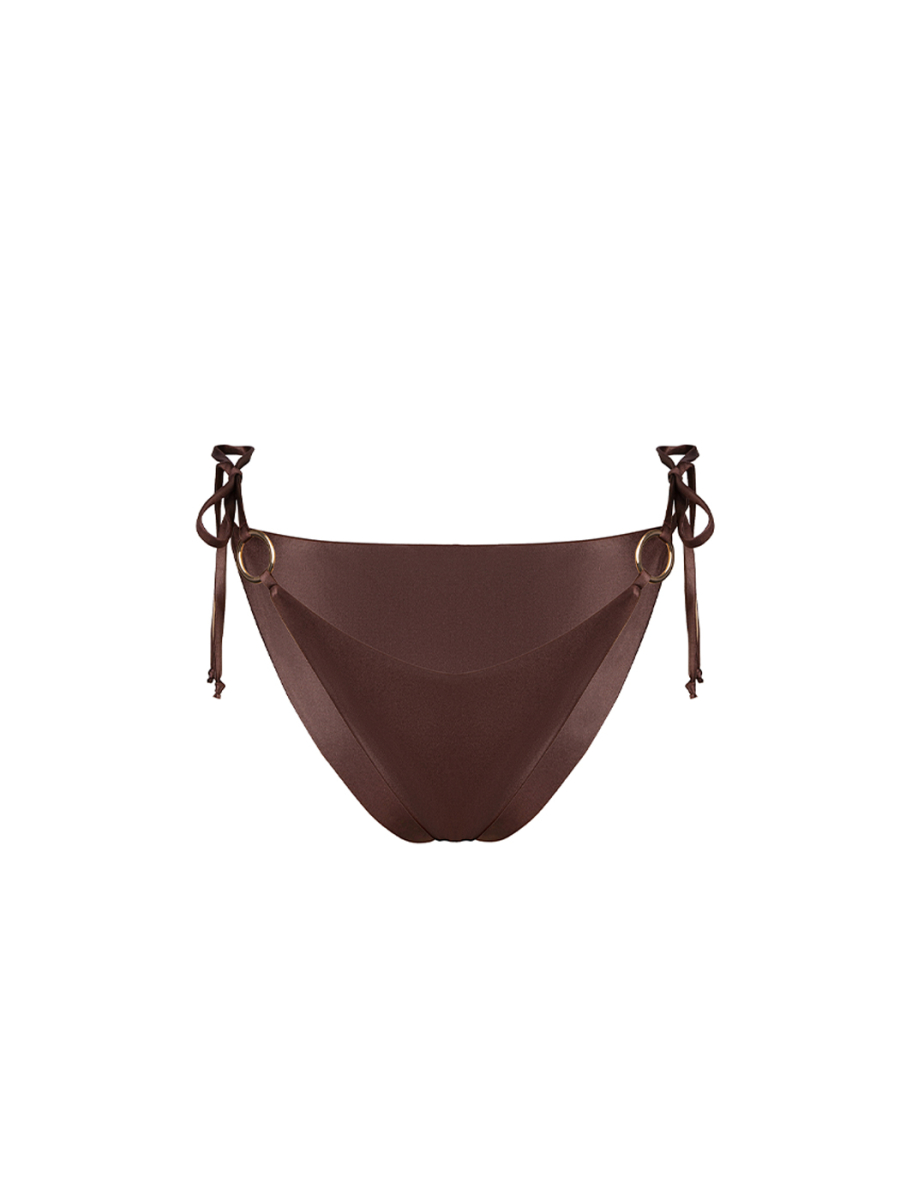 BELLA Brown Leather | Классический низ на завязках с кольцами