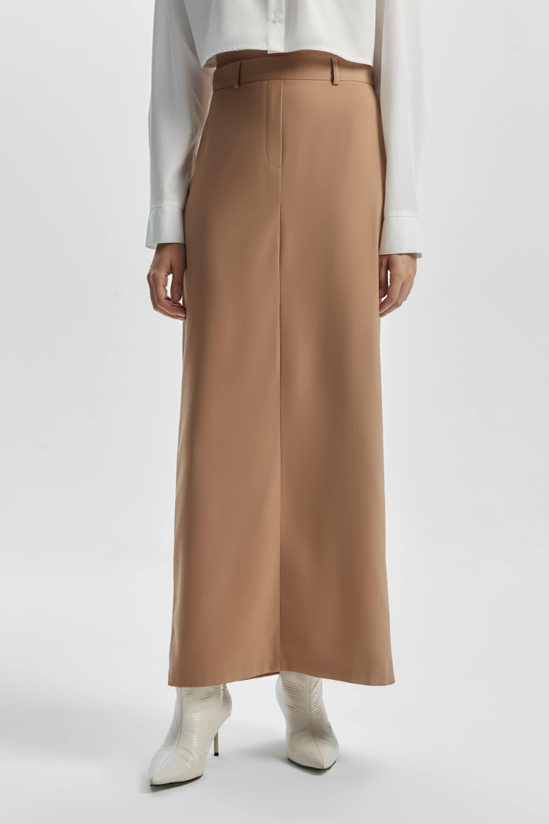 Юбка макси прямого силуэта Mollis, цвет: бежевый, 13-08-2636/8 купить онлайн
