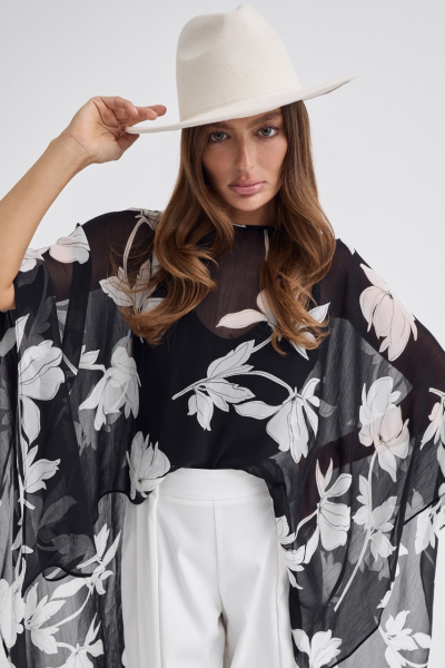 Кейп из итальянской вискозы Shtripling, цвет: Черный, SHDRS015BLK купить онлайн