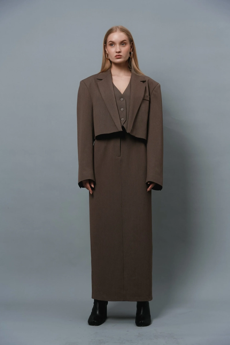 Юбка BOSSY MAXI MOKKO YONS, цвет: мокко, YO-462 купить онлайн