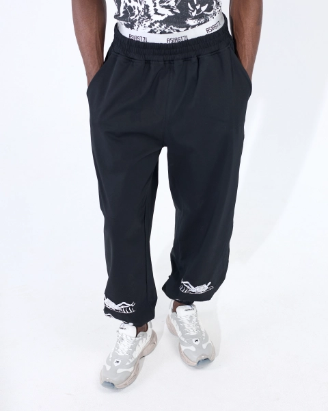 Джоггеры NTI с двойным поясом ASIA ST 71, цвет: Черный, Ast71.jogg-NTI-2waist-bl купить онлайн