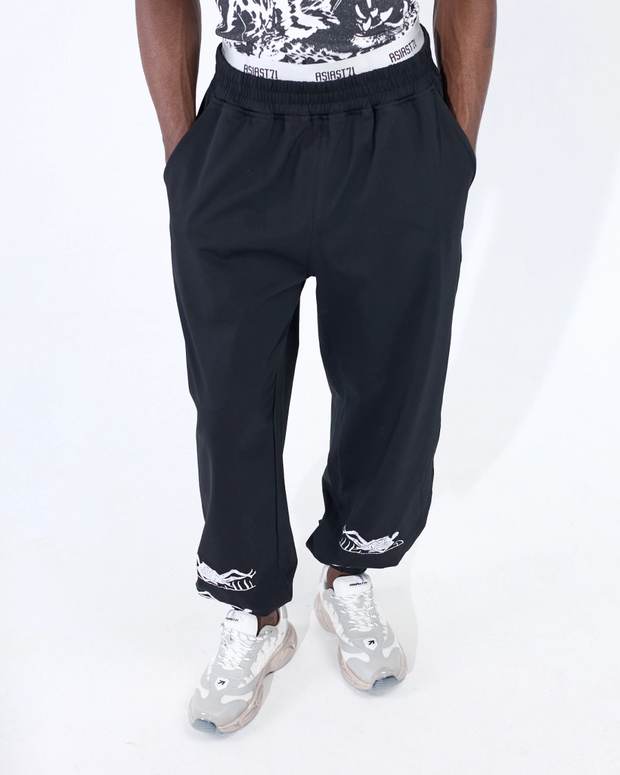 Джоггеры NTI с двойным поясом ASIA ST 71, цвет: Черный, Ast71.jogg-NTI-2waist-bl купить онлайн