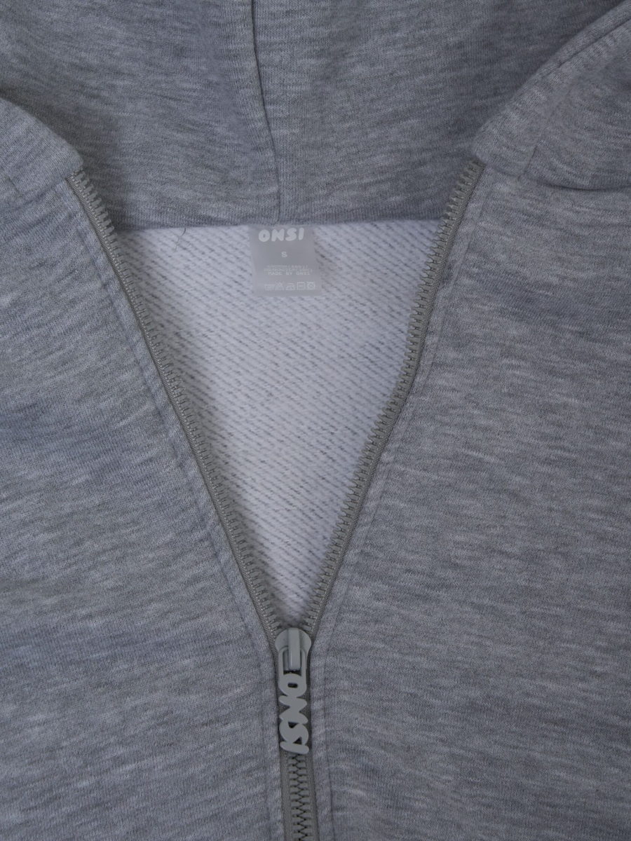 Crop Худи утепленное с кулиской ONSI, цвет: melange,  купить онлайн