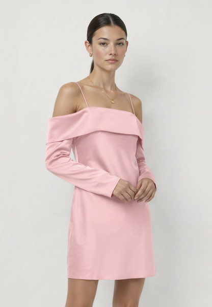 Платье из сатина с открытыми плечами REFERT, цвет: розовый, 08-3032/4-2511 купить онлайн