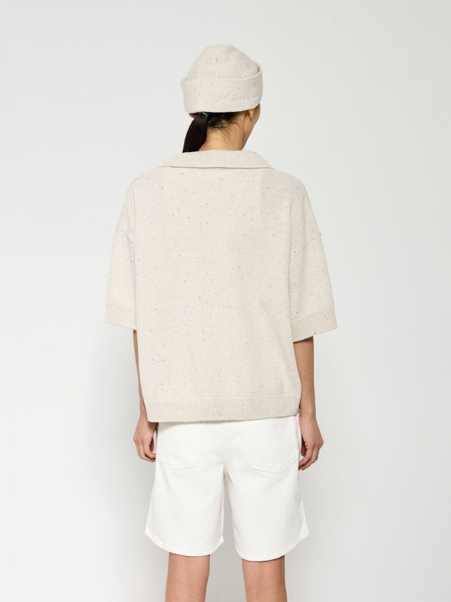 Поло из переработанного хлопка AROUND, цвет: белый песок, 219_99C01 купить онлайн