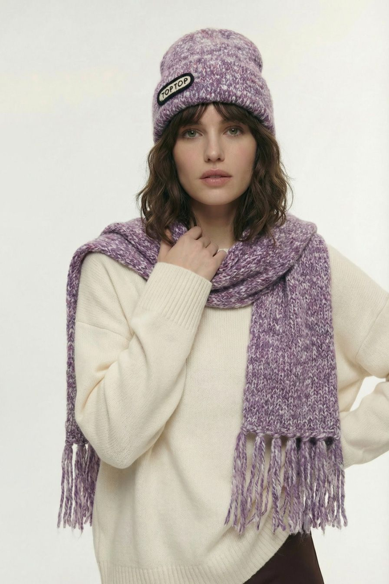 Шапка из переработанного полиэстера TOPTOP, цвет: розовый с принтом TT.601.18516.301 купить онлайн