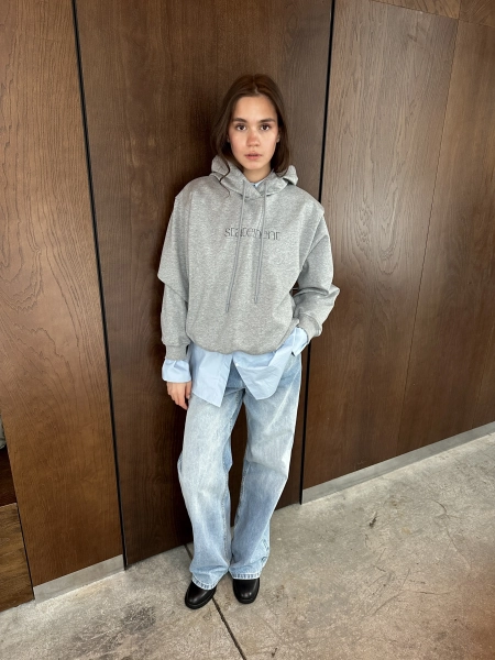 Худи утепленный essentials Ricoco, цвет: серый меланж, 7027/1 купить онлайн