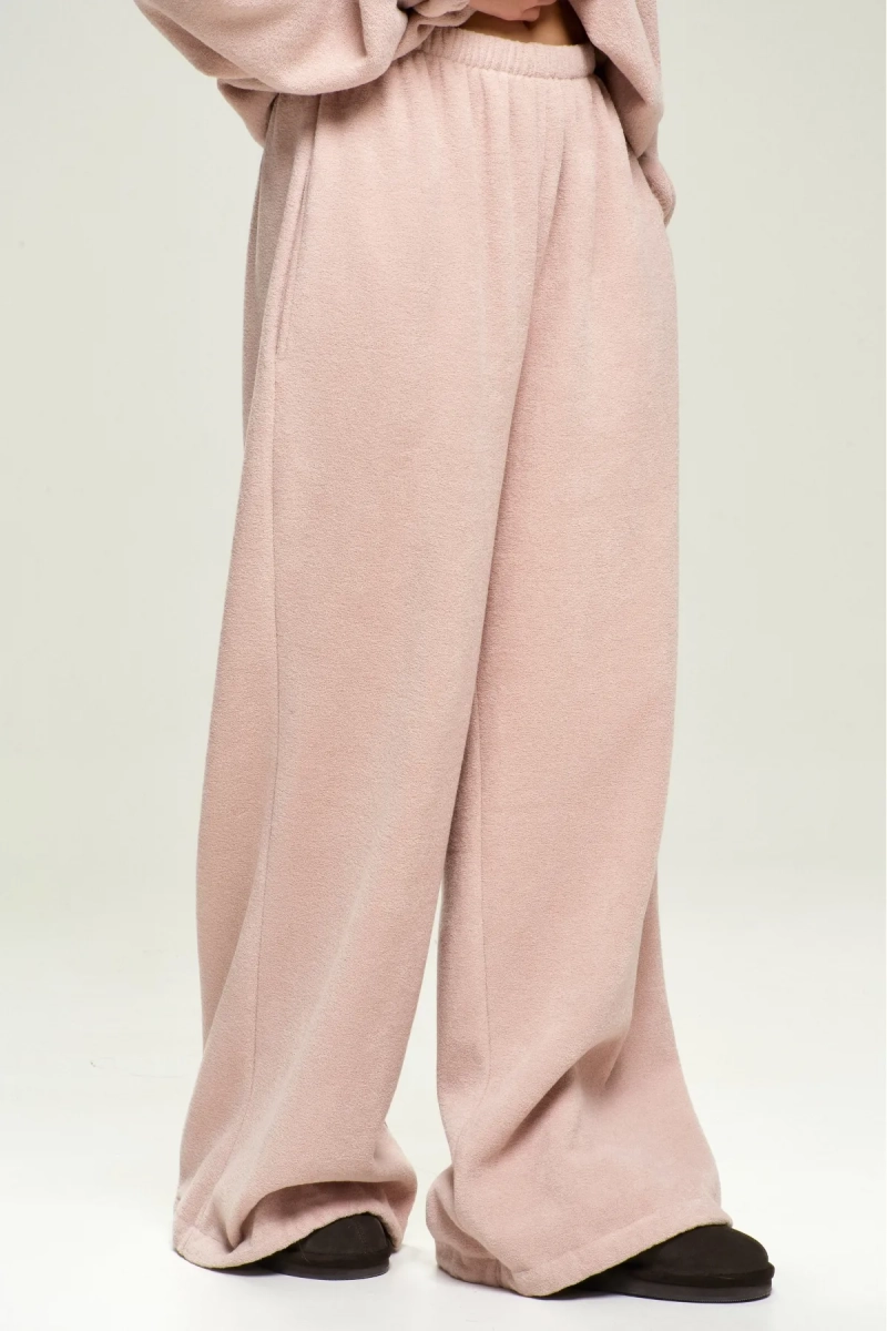 Брюки из плюша с начесом Pink