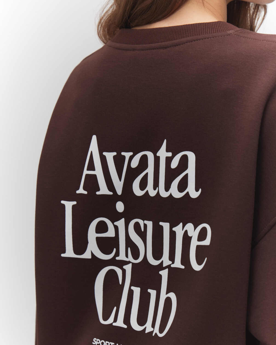 Свитшот Leisure Club Aváta Club, цвет: шоколадный, 00561 купить онлайн