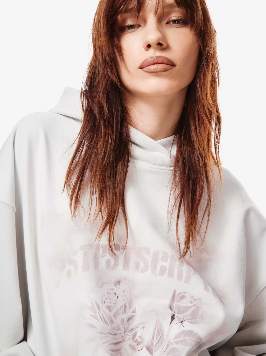 Digital Rose Худи Оверсайз p.p.s., цвет: гипсовый,  купить онлайн
