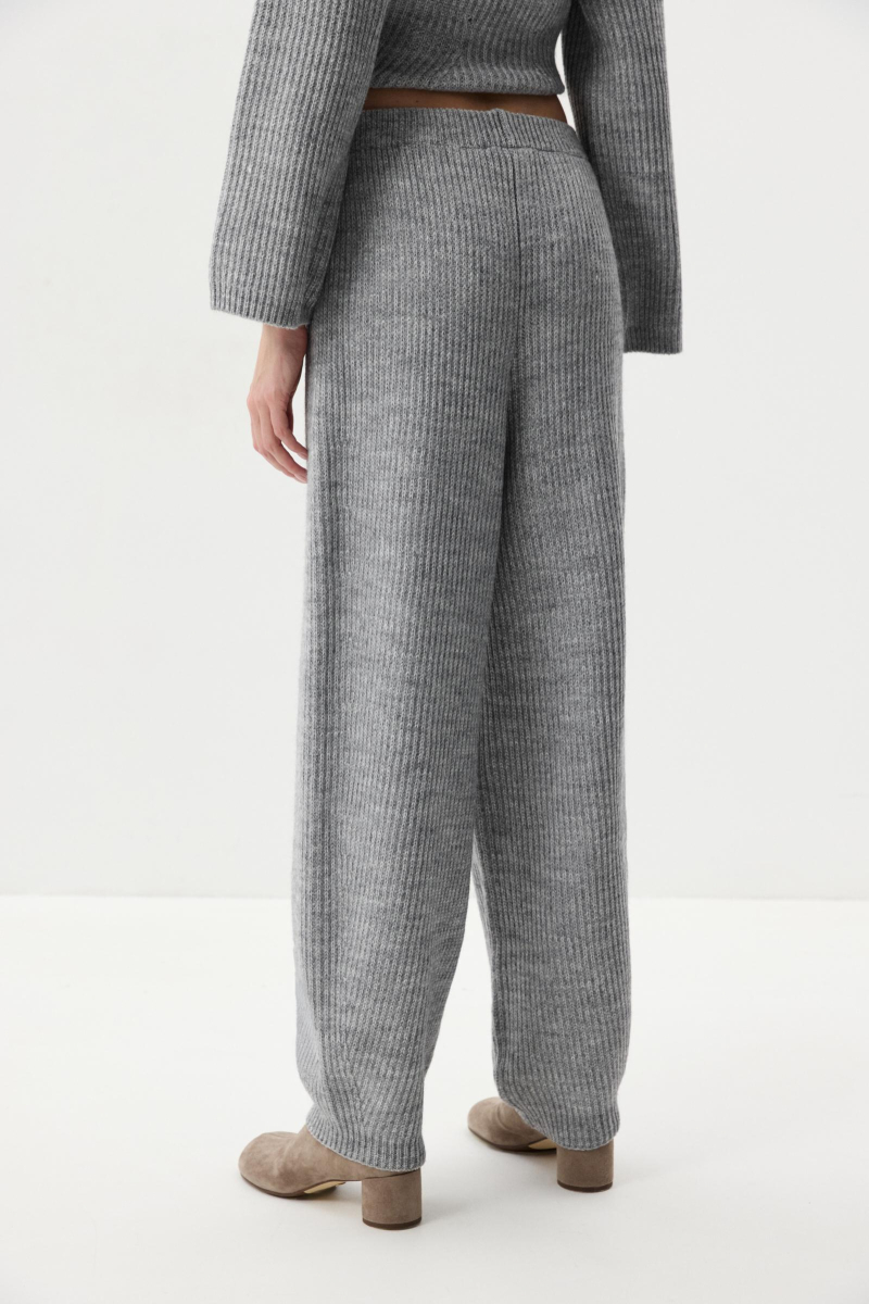 Брюки O-силуэта с шерстью Charmstore, цвет: серый меланж, 301-48278-889 купить онлайн