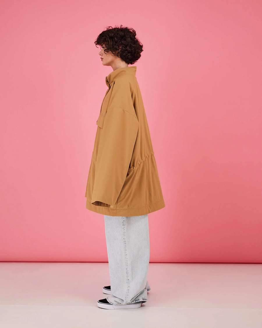 Куртка демисезонная с кулиской TABOO, цвет: горчица, KS05 купить онлайн
