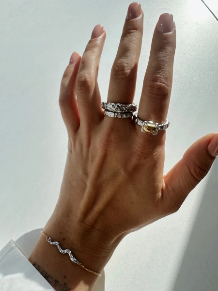 Серебряный браслет «Змеиная натура» gold SBLESKOM, цвет: серебро,  купить онлайн