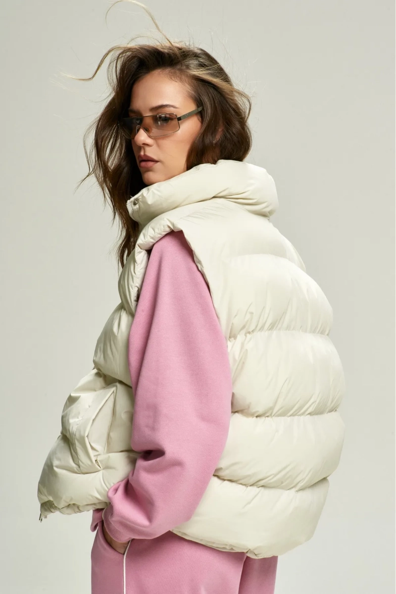 Жилет матовый Cream Erist store, цвет: кремовый, НФ-00002834 купить онлайн
