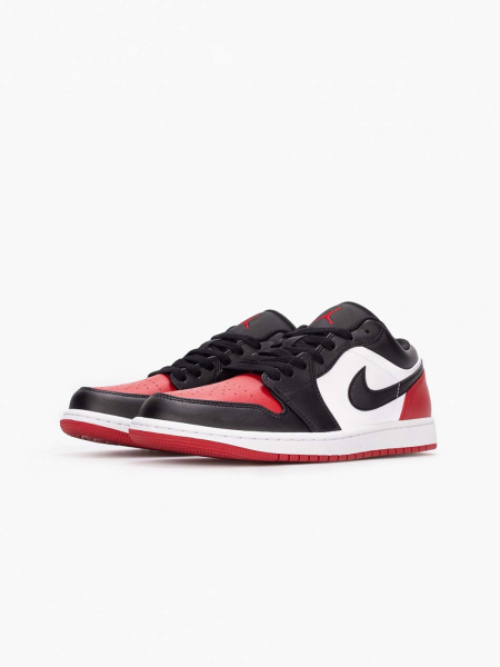 Кроссовки Nike Air Jordan 1 Low Bred Toe 2.0 shvetsov store, цвет: микс, 553558-161 со скидкой купить онлайн