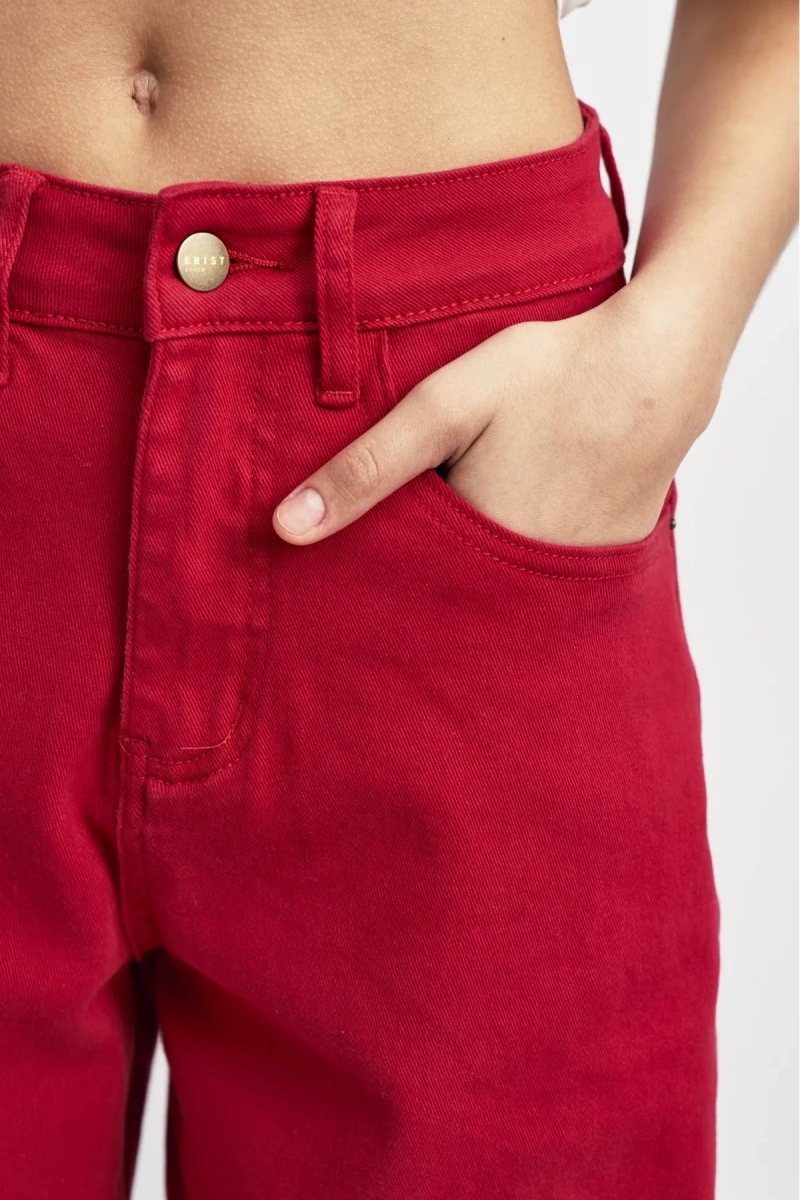 Джинсы свободные Erist store, цвет: красный, НФ-00003557 купить онлайн