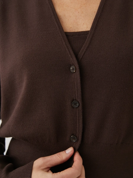 Кардиган с рукавом «летучая мышь» Marou, цвет: коричневый, Mar_26021404 купить онлайн