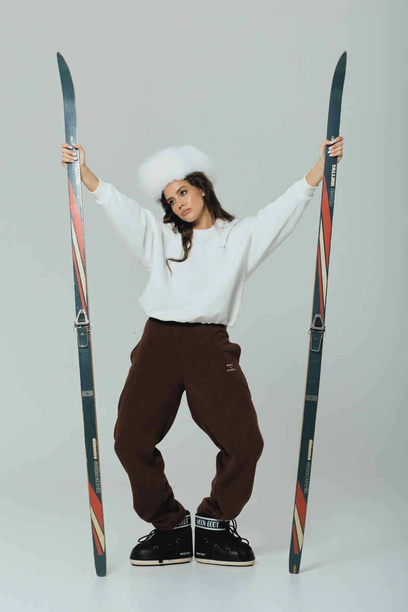 Свитшот Alpine с велюр эффектом Ricoco, цвет: молочный, 7038/1 купить онлайн