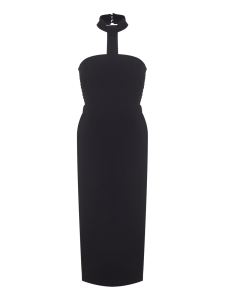 Платье с открытыми плечами и чокером I.B.W., цвет: пандора, черный, ED012 купить онлайн