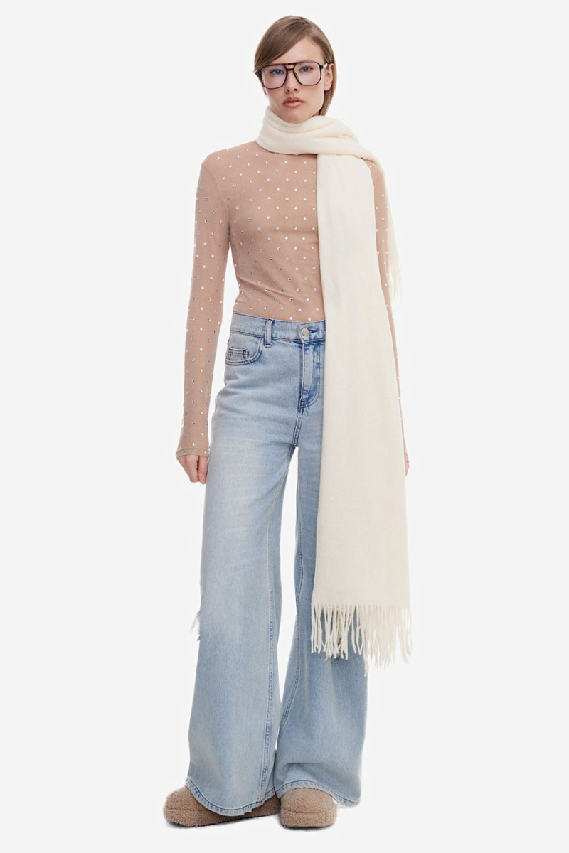 Шарф с бахромой