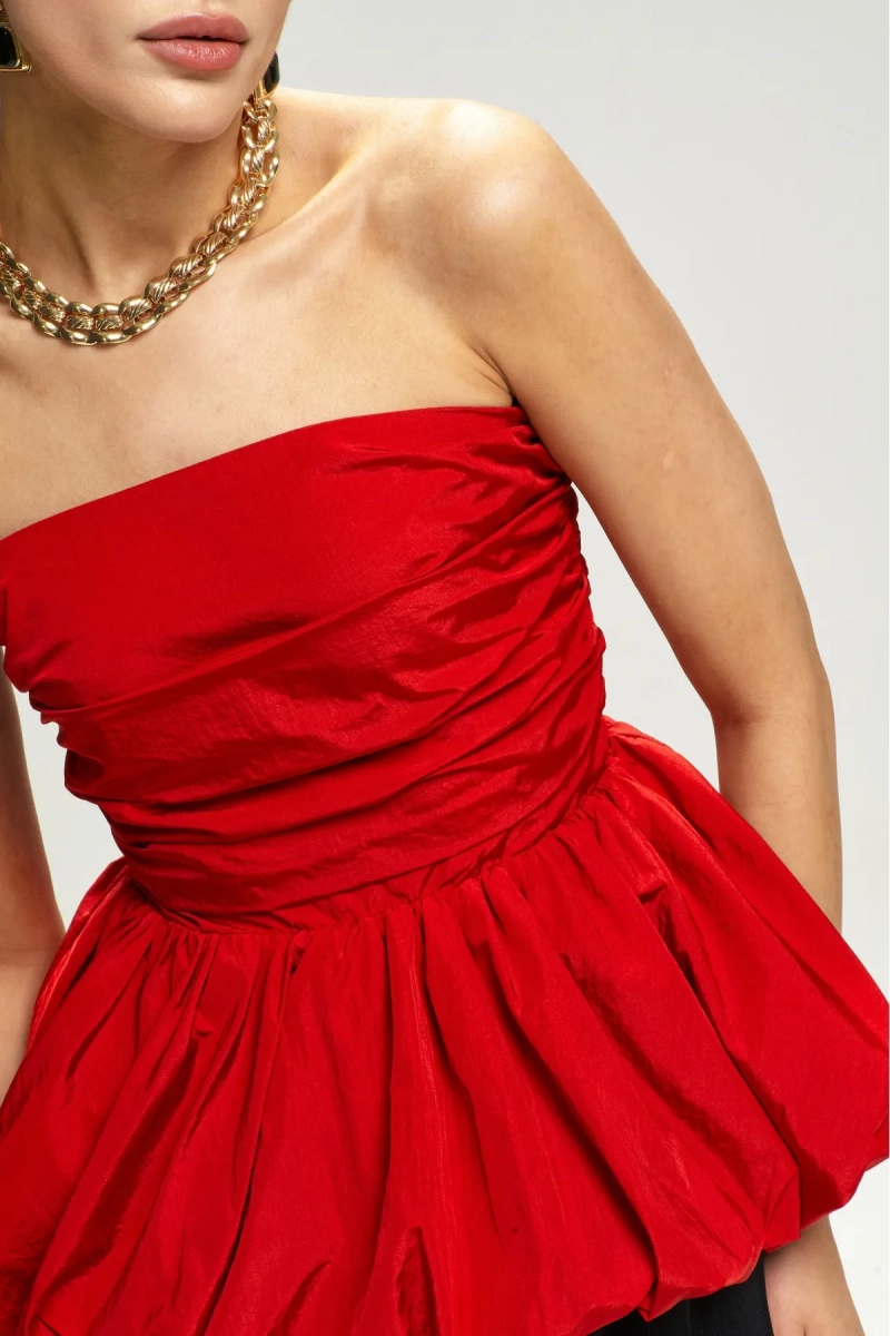 Топ-корсет с баской Red Erist store, цвет: красный, НФ-00002964 купить онлайн