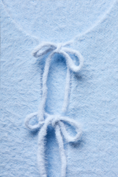 Кардиган на завязках с ворсом Mollis, цвет: голубой, 17-30-3849/2 купить онлайн