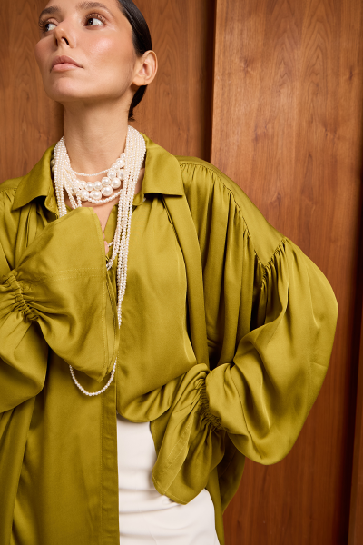 Блуза PIERO MIA AIM, цвет: лайм, MIA488/1 купить онлайн