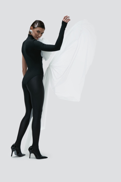 Боди с белым цветком Barbino Maison, цвет: black, 141 купить онлайн