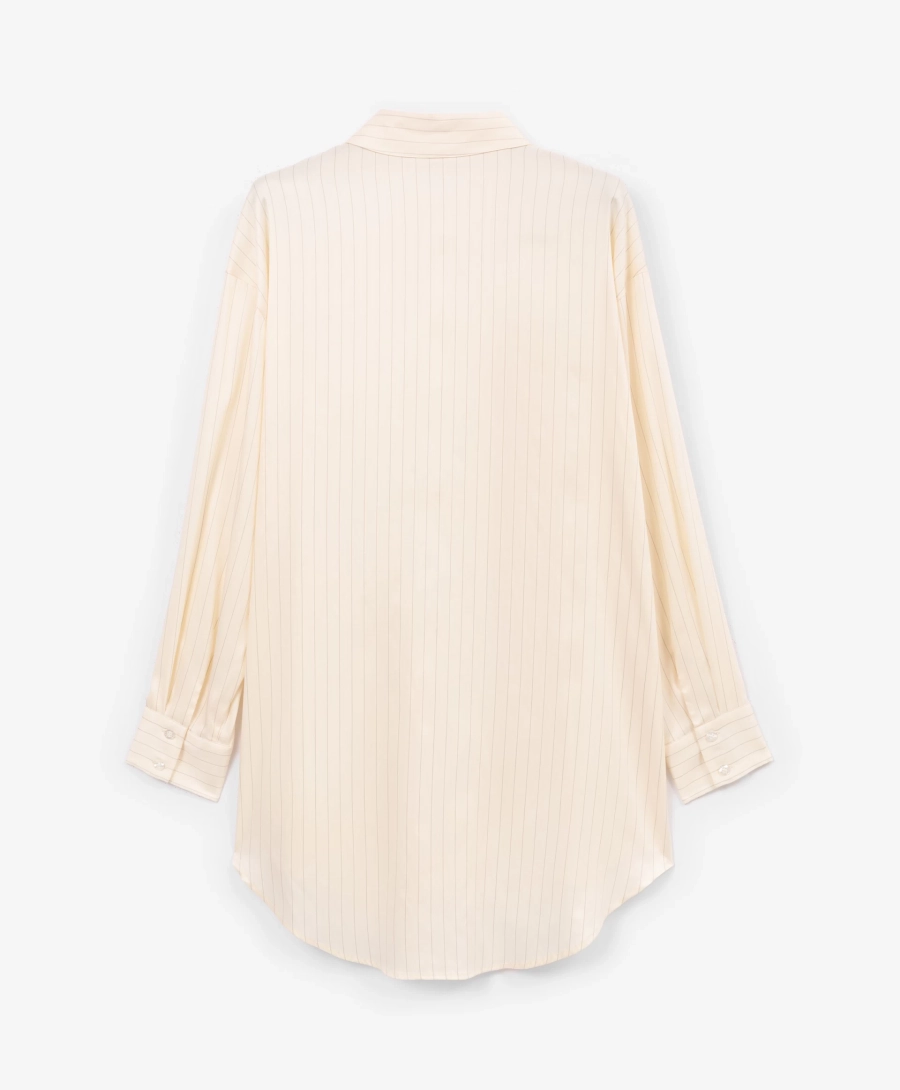 Блузка с матовым блеском в полоску GLVR, цвет: бежевый, 225G33GAC2204 купить онлайн