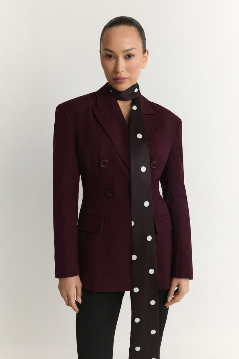 Двубортный жакет TOPTOP, цвет: Бордовый, TT.060.19149.330 купить онлайн