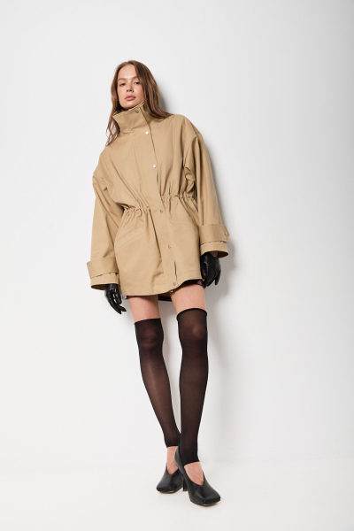 Ветровка с пропиткой, с патами и съемным утеплителем Ricoco, цвет: бежевый, 7069/1 купить онлайн