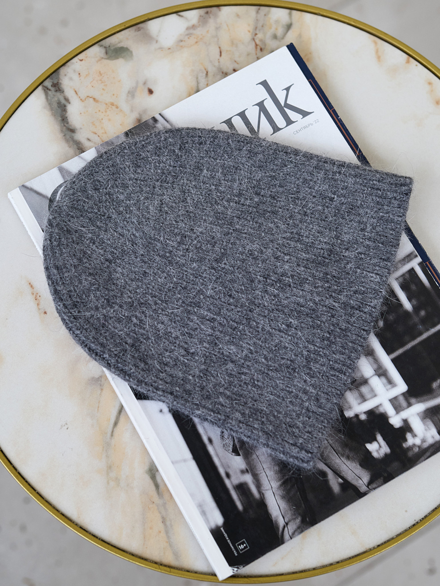 Шапка с ангорой I.B.W., цвет: серый KJ062 купить онлайн