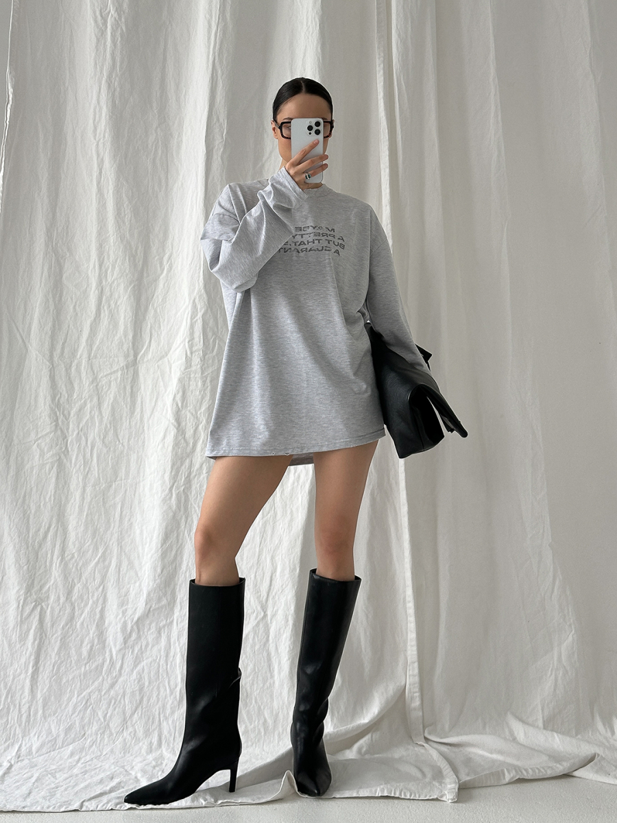 Лонгслив "Возможно" MIARTLAND, цвет: меланж, НФ-00000883 купить онлайн