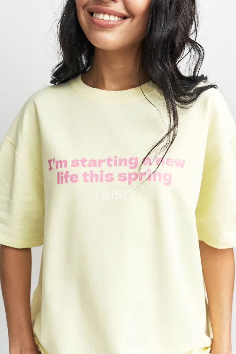Футболка Новая жизнь Erist store, цвет: Желтый, НФ-00003388 купить онлайн