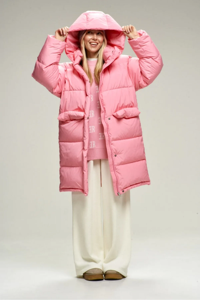 Пуховик удлиненный Pink